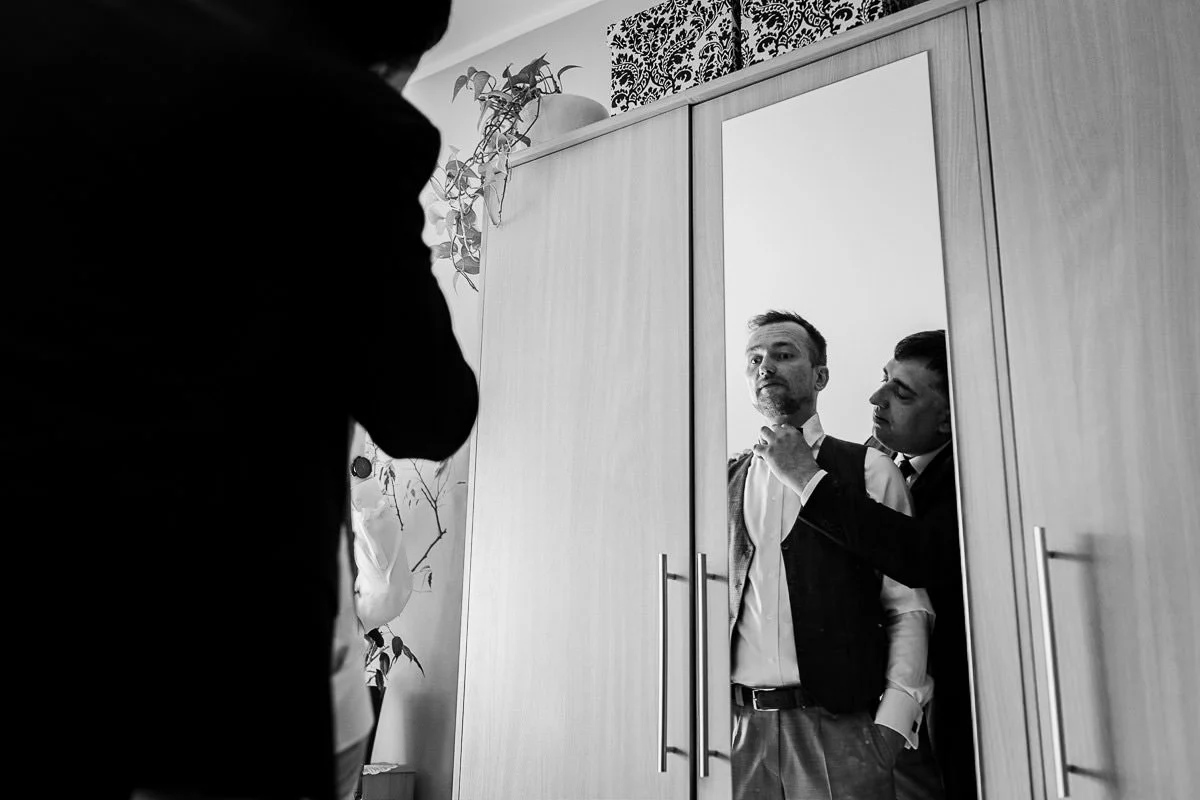 czarno-biały reportaż ślubny
